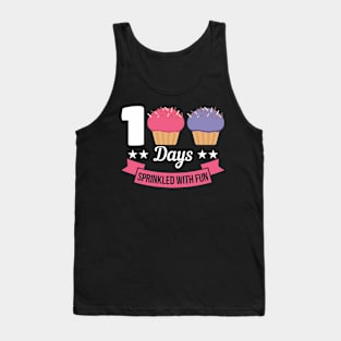 100 Days Sprinkled With Fun cup cake lover Tank Top